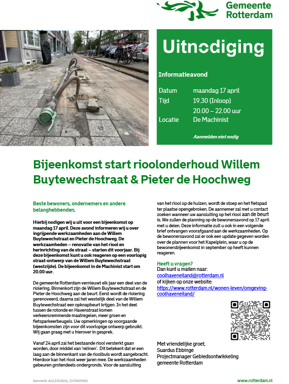 Uitnodiging bewonersbijeenkomst 17 april Willem Buytewechstraat april 2023- definitief- kopiëren